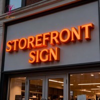 Enseigne commerciale personnalisée éclairée par LED, lettres en relief 3D à éclairage frontal, signalétique extérieure, enseigne LED pour pizzeria, pour la publicité commerciale