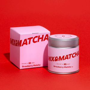 Contenitore di metallo Matcha 30g all'ingrosso con logo personalizzato coperchio ermetico barattolo di <span class=keywords><strong>latta</strong></span> per 1OZ 2OZ cibo salutare <span class=keywords><strong>in</strong></span> polvere - Product Image 2