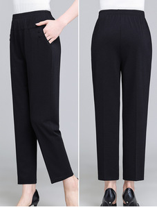 Korean Spring Summer Autumn Ankle Length Female Chic Office Wear Straight Pants Vintage High <strong>Ladies</strong> <strong>Trousers</strong> <strong>Baggy</strong> - Product Image 4