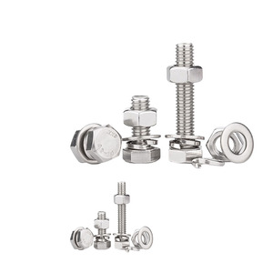 Custom 304 Stainless Steel Hex Bolts and Nuts External <strong>UNC</strong> <strong>Thread</strong> 1/4&quot; 5/16&quot; 1/2&quot; <strong>Sizes</strong> Plain Finish