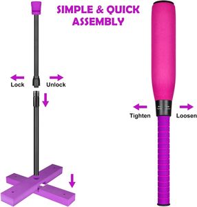 Set de Bate de Béisbol de Espuma EVA al por Mayor de Fábrica + Pelota con Soporte Ajustable |   Juguetes de bateo para entrenamiento en interiores y exteriores de 23.6 pulgadas y 16 onzas - Product Image 2