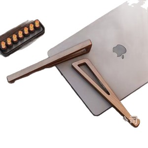 Solid Wood Laptop Stand Portable <b>Bamboo</b> Tablet Cooling Stand Home <b>Table</b> Height Increaser Retro Color Shelf Design - Product Image 1