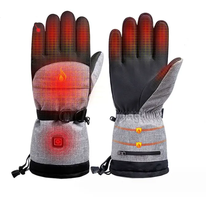 Guantes térmicos de invierno eléctricos con calefacción USB, calentadores de manos, guantes de calefacción eléctrica para motociclismo y ciclismo
