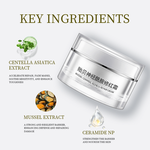 Crema de Ceramida de Mejillón para Aliviar el Enrojecimiento, Calmante, Anti-Irritación, Reparación Rápida, Efectos Antioxidantes Intensivos, Cuidado de la Piel - Product Image 2