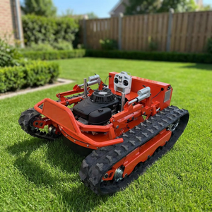 Tondeuse robot DIY télécommandée sans fil à rotation 360°, désherbeuse à essence 4 temps 650W à décharge arrière pour jardin professionnel - Product Image 2