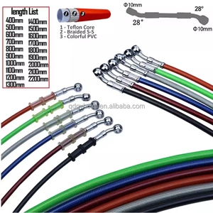 Manguera de Freno Hidráulica Universal de Acero Inoxidable para Motocicleta, Cable de 400mm-2200mm para Modelos Suzuki, Kawasaki, <span class=keywords><strong>Yamaha</strong></span> y Honda - Product Image 5
