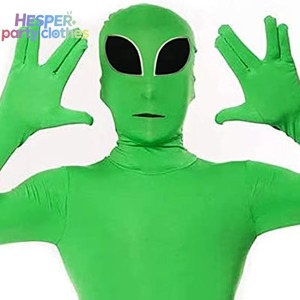 Disfraz de Halloween para Niños HESPER, Mono Verde de Extraterrestre para Representaciones Escénicas, Disfraz de Cosplay con Patrón de Personajes de TV y Superhéroes - Product Image 3