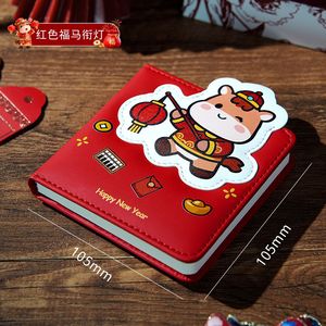 Wholesale of 2026 Year of <strong>the</strong> Horse Portable <strong>Notebook</strong> Square Cartoon Red Stamped <strong>Book</strong> Spring Festival Account <strong>Book</strong> - Product Image 3