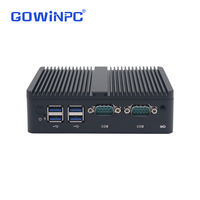 Mini PC industriel sans ventilateur avec processeur Intel N100/N95 12e génération, 3 ports LAN Gigabit, 2 ports COM RS232, 4 ports USB 3.0, jusqu'à 16 Go de RAM