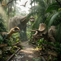 Fournisseur de projets de parcs à thème avec dinosaures animatroniques personnalisés, installation mondiale, fabricant de dinosaures grandeur nature