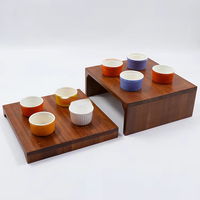 Autres fournitures hôtelières et de restauration : Présentoir à buffet en bois à plusieurs niveaux, ensemble de supports à cupcakes en bois pour hôtel