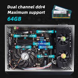 HYSTOU <span class=keywords><strong>Mini</strong></span> oyun PC RTX 3050 Intel Core I5 Octa çekirdek GDDR6 8K çoklu monitör iş istasyonu <span class=keywords><strong>PCIe</strong></span> 4.0 SSD 6GB <span class=keywords><strong>Video</strong></span> 8GB DDR4 - Product Image 2