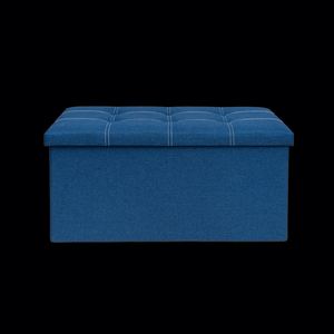 Modern Foldable Living Room <b>Storage</b> <b>Box</b> Stool with <b>Fabric</b> Upholstery - Product Image 4