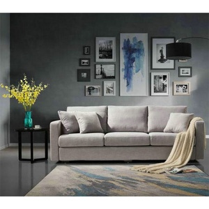 Canapé 3 places en tissu, salon moderne et bon marché, gris clair, Design nordique - Product Image 1