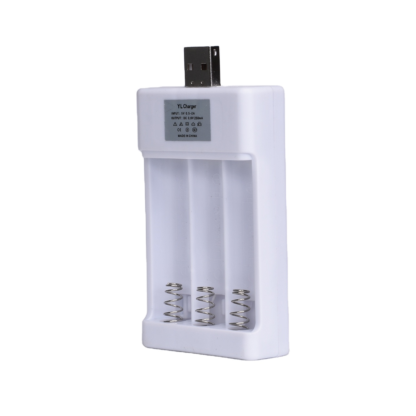 CROWN V USB AA AAA intelligent portable battery charger 3 slots for NI-CD NI-MH rechargeable battery
