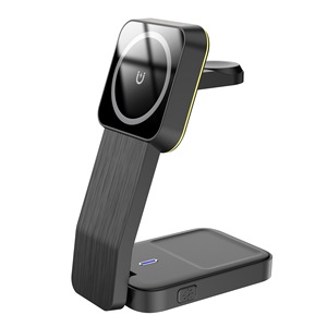 <b>Wireless</b> <b>Charging</b> <b>Stand</b> 15W Qi Fast Charge For Smart Watch Phone Holder With Magnetic Mount And Foldable Design - Product Image 1