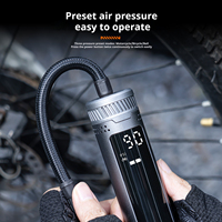 Pompe à air électrique mini en alliage de zinc ENLEE 130 PSI - Gonfleur de pneus portable haute pression avec jauge numérique - Pompe pour vélo