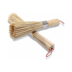 Bamboo Pot <b>Brush</b> - a Natural <b>Long</b>-<b>handled</b> Bamboo <b>Brush</b> for Cleaning Pots and Pans a Kitchen Cleaning Product - Product Image 1
