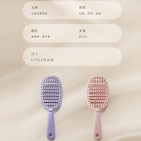 Nouvelle Brosse à Cheveux Luxe Personnalisée en Plastique et Nylon à Poils Courbés pour Femmes – Brosse Démêlante Magique Auto-Nettoyante de Luxe