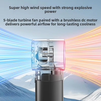 Mini ventilateur humidificateur rechargeable, brumisateur portable haute vitesse pour le voyage, Nouveauté 2026