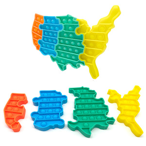 Gioco Educativo per Bambini 2025, Puzzle della Mappa del Mondo, Giocattolo Antistress in Gomma Unisex - Product Image 4