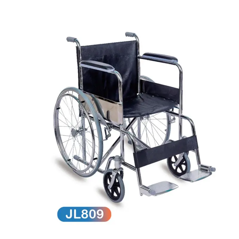 Jianlian de ruedas manual inodoro inoxidable 809 silla de ruedas