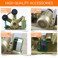 Compresseurs à piston industriels VERDES, portables, 2,2 kW-5,5 kW, alimentés en courant alternatif, type piston, avec certification CE, 8 bar-10 bar, refroidissement par air