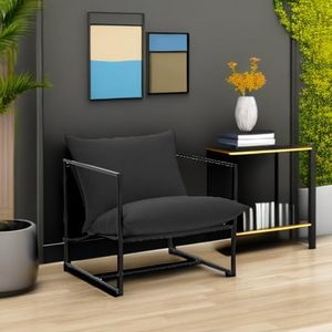 Silla decorativa de estilo moderno Sillón con marco de <span class=keywords><strong>metal</strong></span> Amortiguación de espuma triturada gris oscuro para comedor Bar Ocio - Product Image 3