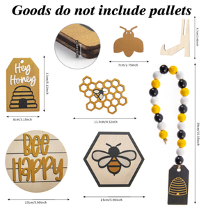 ชุด<span class=keywords><strong>2023</strong></span>เลี้ยงผึ้งแบบข้ามพรมแดนสำหรับสวนสไตล์ผึ้งชนบทถาดประดับชั้นเครื่องประดับไม้ตั้งโต๊ะ - Product Image 5