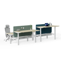 Bureau de travail moderne en bois, ergonomique, électrique, convertible, réglable en hauteur, avec option de position assise-debout à double moteur