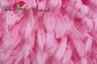 Panneau mural décoratif en fleurs artificielles QSLH Ti235 rose, toile de fond murale en plumes pour mariage floral