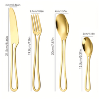 Ensemble de couverts en acier inoxydable avec manches creuses, couteau, fourchette, cuillère, pour la maison, les restaurants et les mariages
