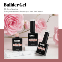 FZANEST Fournitures pour ongles Gel de construction sans HEMA en bouteille, couleur rose, auto-nivelant, viscosité moyenne