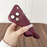 Étui de téléphone antichoc en cuir de luxe texturé TPU pour iPhone 17 16 Plus 15 14 13 12 18 Pro Max avec protection d'objectif et coque blindée mate
