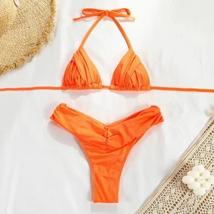 Maillot de bain OEM, bikini sexy jaune pour jeune fille, maillot de bain sexy indien pour femmes, soutien-gorge et culotte de bikini, string de bikini - Product Image 1