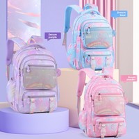 Sac à dos d'école primaire arc-en-ciel pour filles, de la 1ère à la 3ème année, léger, en Oxford, logo personnalisé, MOQ 200