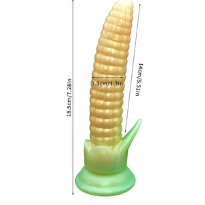Neuer Speziell Geformter Flüssig-Silikon <span class=keywords><strong>Penis</strong></span> Elektrischer Analplug Mais-Springei Weich Wasserdicht Umweltfreundlich Weiblicher <span class=keywords><strong>Masturbator</strong></span> - Product Image 1