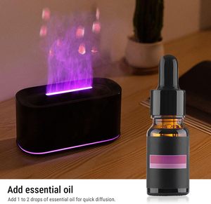 Nouveau diffuseur d'arômes à flamme colorée simulée 220 ml, machine d'aromathérapie, humidificateur d'air ultrasonique pour la maison et le bureau - Product Image 4