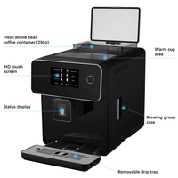 Programme de nettoyage intelligent entièrement automatique personnalisé en usine Machine à café d'affichage expresso professionnelle à écran tactile commercial