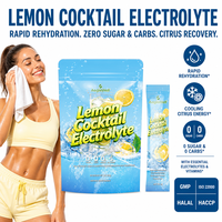 Aeglewell Poudre Électrolytique Saveur Citron Cocktail avec Vitamine C et Vitamine B12, Sachet Portable, OEM ODM, Complément Énergétique