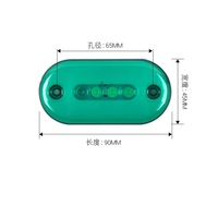 Feux de gabarit latéraux ovales larges à 4 LED, bleu, ambre, vert, rouge, 12V 24V, pour camion, remorque, camping-car, moto, caravane, étanches