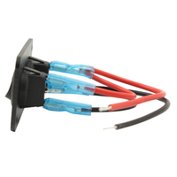 Nouveau panneau de 4 interrupteurs à bascule miniatures ronds en ABS+Aluminium 12-24V avec lumière LED bleue pour voiture, bateau, marine, étanche
