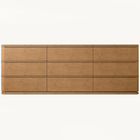 Commode classique de luxe haut de gamme en chêne massif avec système de fermeture amortie, meuble sur mesure pour chambre et salon