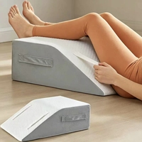 Coussin ergonomique en mousse à mémoire de forme pour les jambes, idéal pour l'hôtellerie, les soins infirmiers et le sommeil, blanc/gris, certifié CertiPUR et OEKO, OEM/ODM