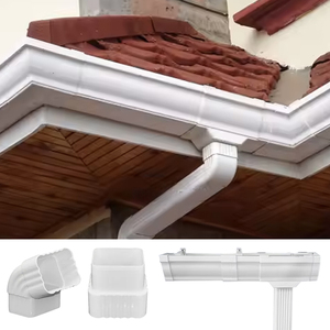 Chất lượng cao và giá cả tốt nhựa máng xối máng xối PVC mái hiên máng xối nhựa nước mưa hệ thống đường ống mẫu miễn phí cho nhà - Product Image 3