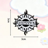 Broche en émail souple en alliage de zinc avec logo personnalisé du fabricant, thème musique rock, souvenir de concert, cadeau, vente en gros