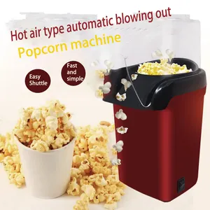 Groothandel Oem Eu Plug 220V 1200W Kleine Witte Mini Popcorn Maker Elektrische Automatische Pop Corn Machine
