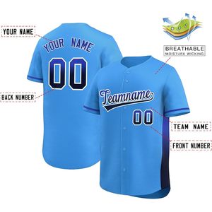 Custom Baseball/Softball Jersey Button Down Baseball Collar Unisex Adult Moisture Wicking Sublimated Teamname 00 - Product Image 2