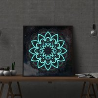 La peinture décorative 5D de fleur de mandala en forme spéciale 30*30cm peut être personnalisée peinture de diamant lumineux bricolage