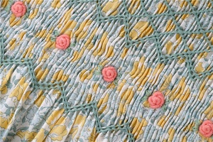 Boutique toddler neonate abiti smocked floreale fatto a mano in raso di cotone all'ingrosso smocked <span class=keywords><strong>abbigliamento</strong></span> per bambini - Product Image 4